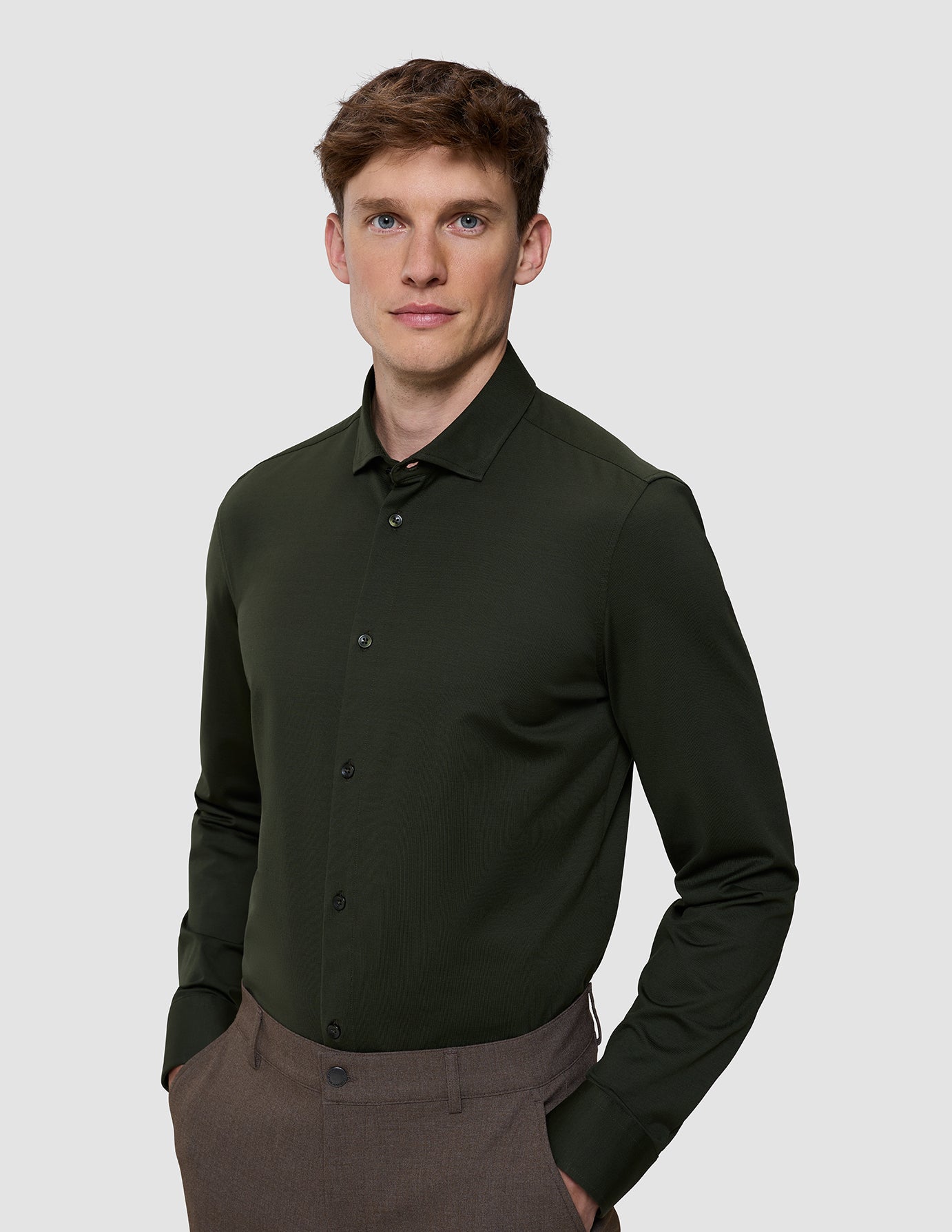 Classic Shirt Green Night Slim